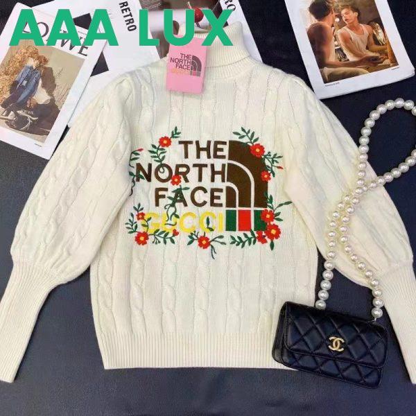 Replica Gucci Women The North Face x Gucci Sweater Ivory Soft Wool 3