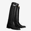 Replica Hermes Women Shoes Jumping Boot in Box Calfskin-Black