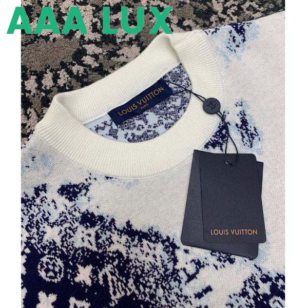 Replica Louis Vuitton LV Men Monogram Bandana Crewneck Sweatshirt Cotton Indigo Slightly Loose Fit 8