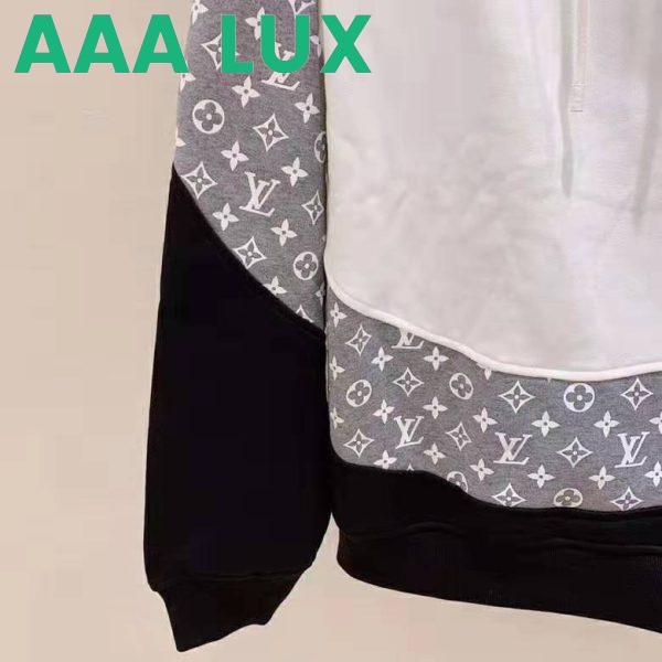 Replica Louis Vuitton LV Men Monogram Circle Cut Hoodie in 100% Cotton-Grey 8