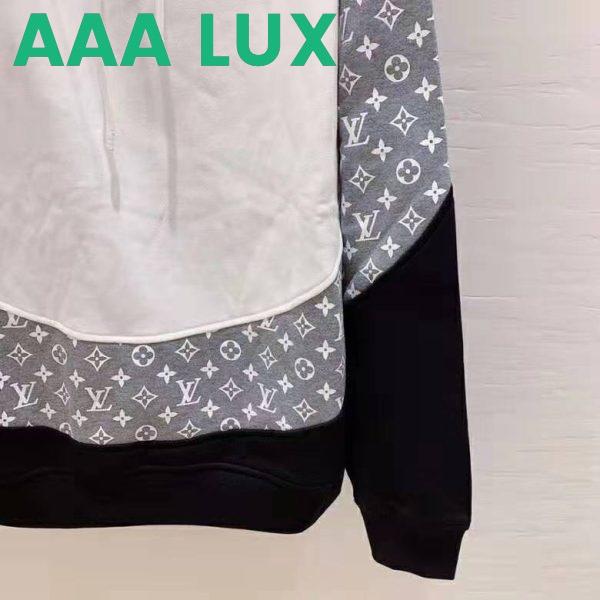 Replica Louis Vuitton LV Men Monogram Circle Cut Hoodie in 100% Cotton-Grey 9