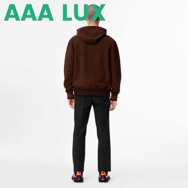 Replica Louis Vuitton LV Men Monogram Hoodie Wool Polyester Brown Slightly Loose Fit 16