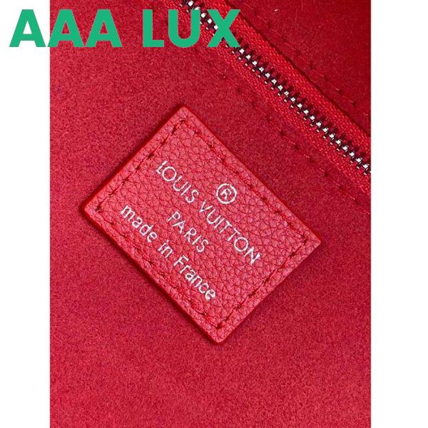 Replica Louis Vuitton Women LVxYK Neverfull MM Tote Red White Embossed Grained Monogram Empreinte Cowhide 12
