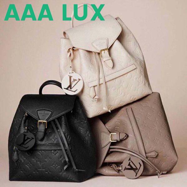 Replica Louis Vuitton LV Unisex Montsouris Backpack Monogram Empreinte Embossed Leather 6