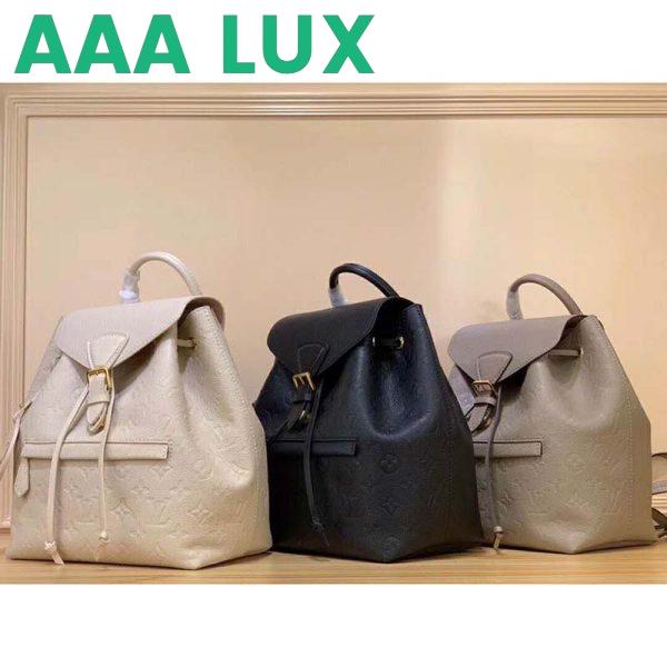 Replica Louis Vuitton LV Unisex Montsouris Backpack Monogram Empreinte Embossed Leather 8