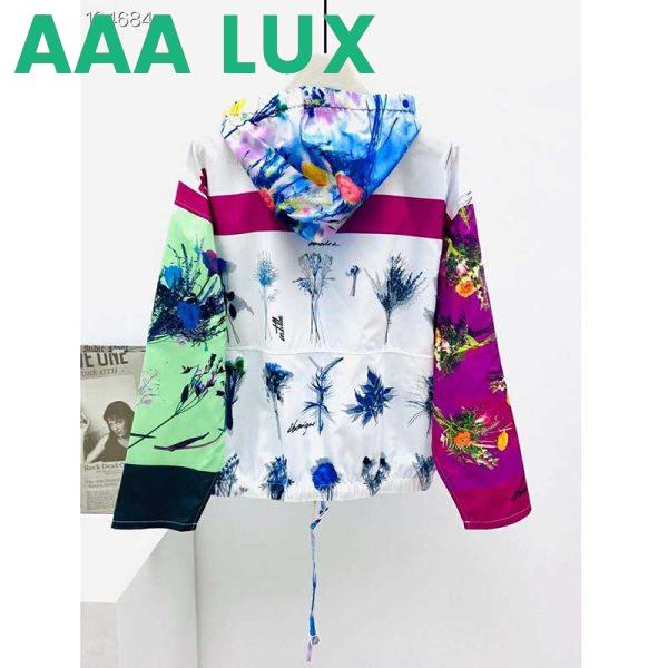 Replica Louis Vuitton LV Women Flowers Poplin Patchwork Hoodie Cotton Multicolor Loose Fit 5