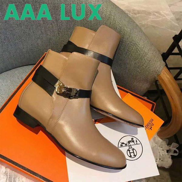 Replica Hermes Women Shoes Neo Ankle Boot-Brown 3