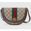 Replica Gucci Women Ophidia Mini GG Shoulder Bag Beige Ebony GG Supreme Canvas