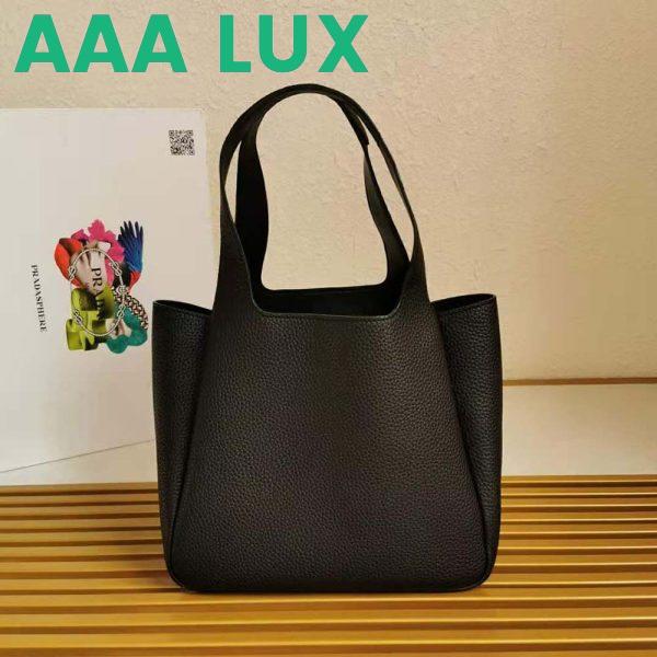 Replica Prada Women Calf Leather Handbag-Black 4