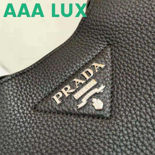 Replica Prada Women Calf Leather Handbag-Black 11