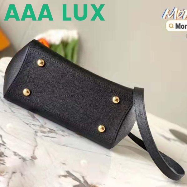 Replica Louis Vuitton Women Montaigne BB Handbag Black Beige Embossed Grained Cowhide Leather 5