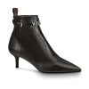 Replica Louis Vuitton LV Women Call Back Ankle Boot in Smooth Calf Leather 5.5 cm Heel-Black