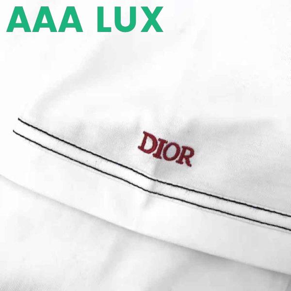Replica Dior Men Dior and Kenny Scharf T-shirt Relaxed Fit White Cotton Jersey 9