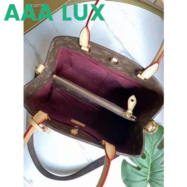 Replica Louis Vuitton Women Montaigne MM Bag Monogram Coated Canvas Natural Cowhide Leather 8