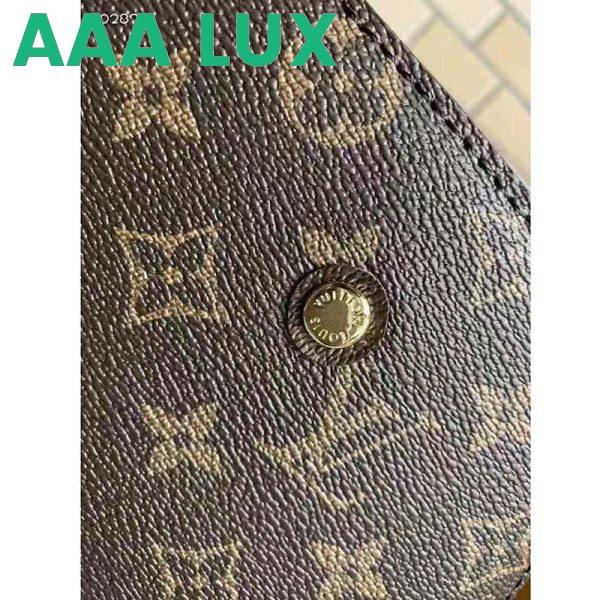 Replica Louis Vuitton Women Montaigne MM Bag Monogram Coated Canvas Natural Cowhide Leather 10