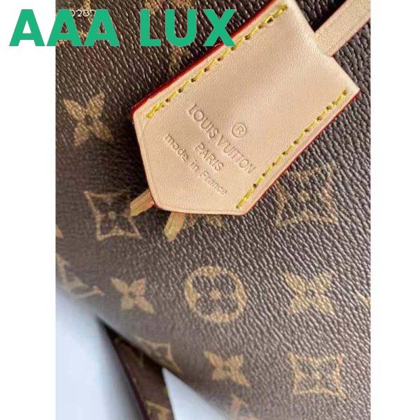 Replica Louis Vuitton Women Montaigne MM Bag Monogram Coated Canvas Natural Cowhide Leather 11