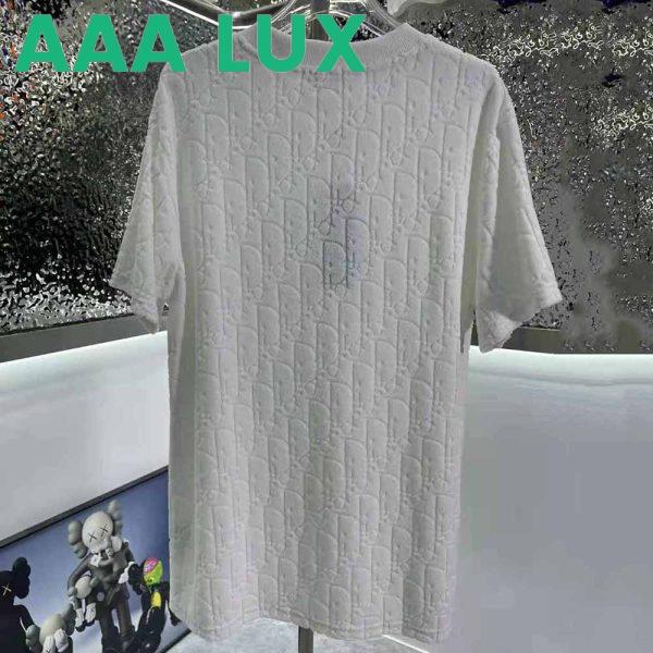 Replica Dior Men Oblique T-shirt Relaxed Fit Off-White Terry Cotton Jacquard 4