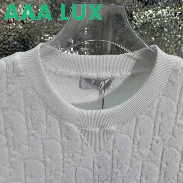 Replica Dior Men Oblique T-shirt Relaxed Fit Off-White Terry Cotton Jacquard 6