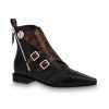 Replica Louis Vuitton LV Women Jumble Flat Ankle Boot in Calf Leather and Rubber Outsole-Black 13