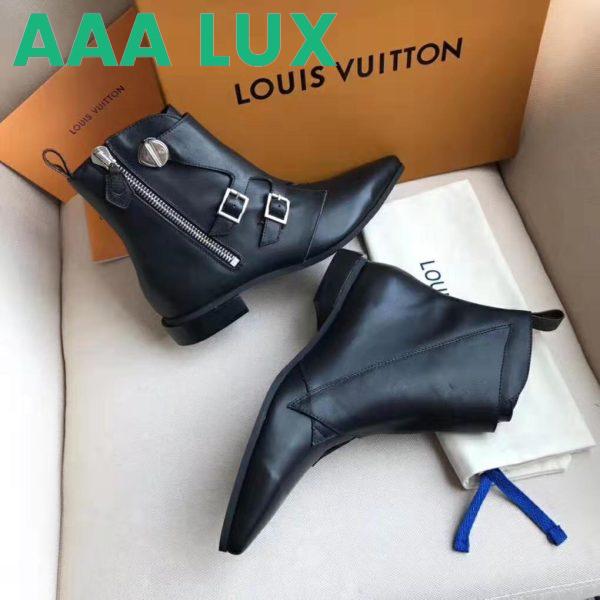 Replica Louis Vuitton LV Women Jumble Flat Ankle Boot in Calf Leather-Black 6