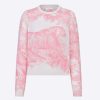 Replica Dior Women Chez Moi Embroidered Sweater Peony Pink Technical Cashmere Knit