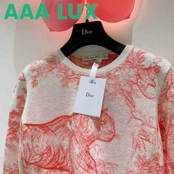 Replica Dior Women Chez Moi Embroidered Sweater Peony Pink Technical Cashmere Knit 11