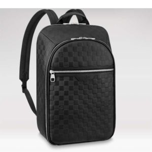 Replica Louis Vuitton LV Unisex Michael Backpack NV2 Damier Infini Onyx Cowhide Leather 2