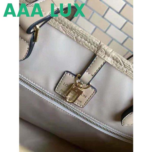 Replica Louis Vuitton Women Onthego MM Tote Bag Tourterelle Beige Embossed Grained Cowhide 10