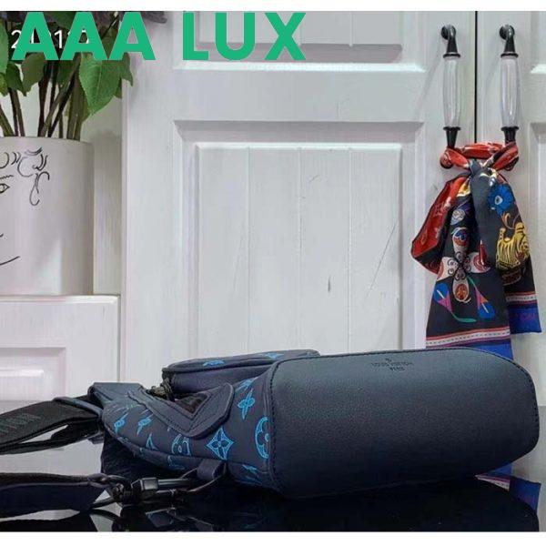 Replica Louis Vuitton LV Unisex Duo Slingbag Navy River Blue Calf Leather 6