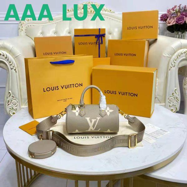 Replica Louis Vuitton Women Papillon BB Dove Cream Embossed Supple Grained Cowhide Leather 4
