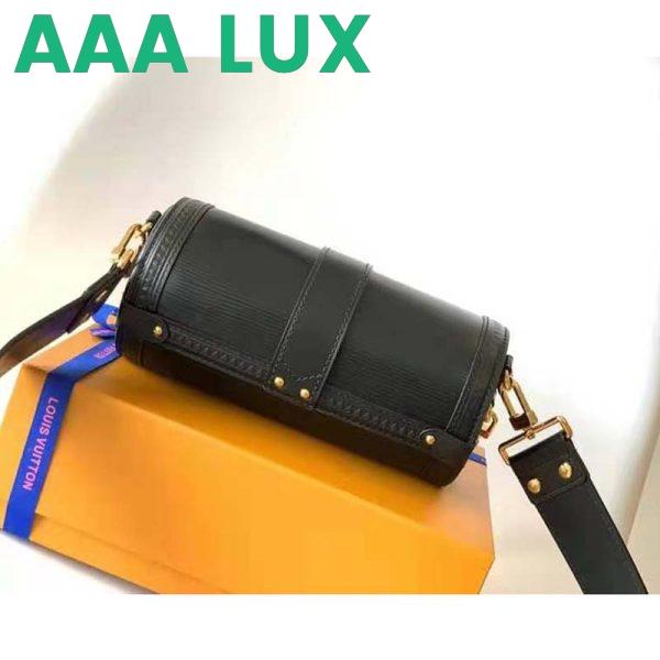 Replica Louis Vuitton Women Papillon Trunk Handbag Black Epi Cowhide Leather 4