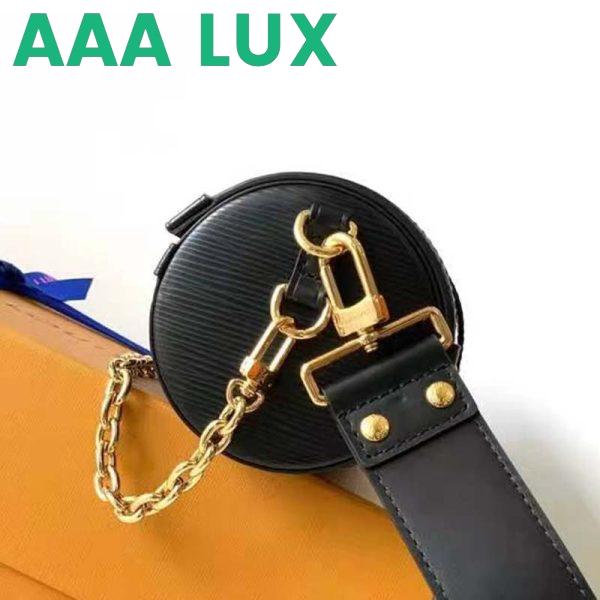 Replica Louis Vuitton Women Papillon Trunk Handbag Black Epi Cowhide Leather 5