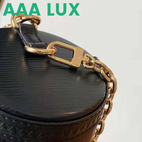 Replica Louis Vuitton Women Papillon Trunk Handbag Black Epi Cowhide Leather 8