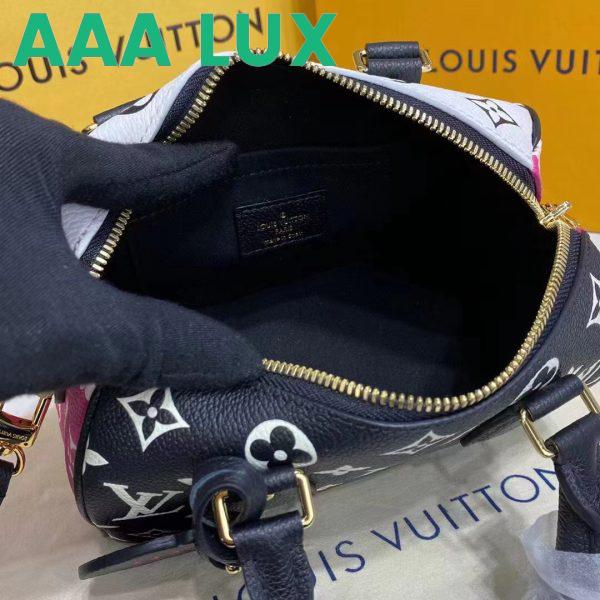 Replica Louis Vuitton Women Speedy Bandouliere 20 Bag Black Printed Embossed Grained Cowhide 8