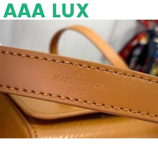Replica Louis Vuitton Women Twist Lock XL Gold Brown Epi Cowhide Leather Microfiber 10
