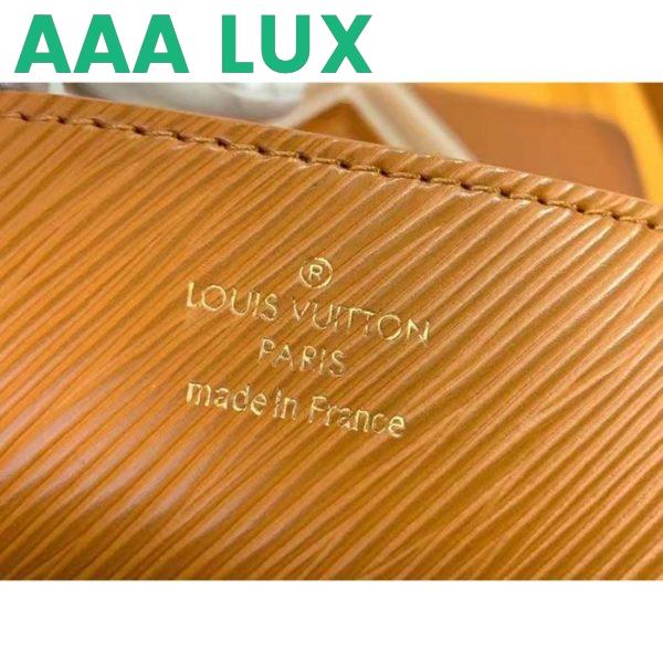 Replica Louis Vuitton Women Twist Lock XL Gold Brown Epi Cowhide Leather Microfiber 11