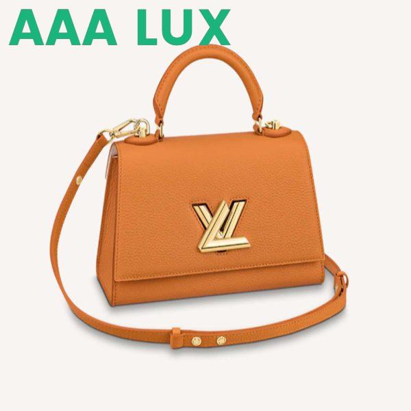 Replica Louis Vuitton Women Twist One Handle PM Handbag in Taurillon Leather-Brown 2