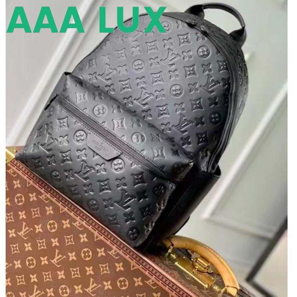 Replica Louis Vuitton LV Unisex Discovery Backpack Black Calf Leather Cowhide Double Zip 3