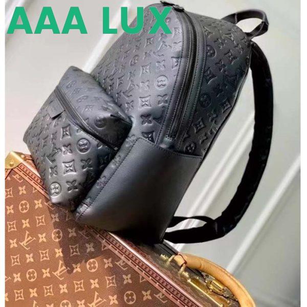 Replica Louis Vuitton LV Unisex Discovery Backpack Black Calf Leather Cowhide Double Zip 4