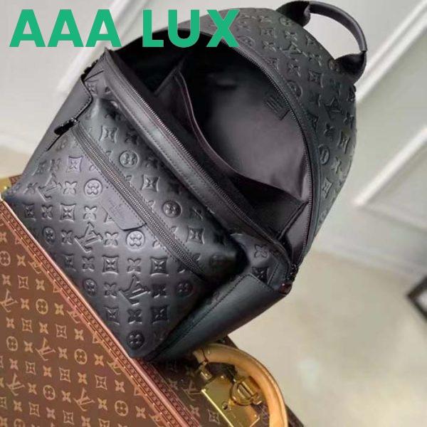 Replica Louis Vuitton LV Unisex Discovery Backpack Black Calf Leather Cowhide Double Zip 5