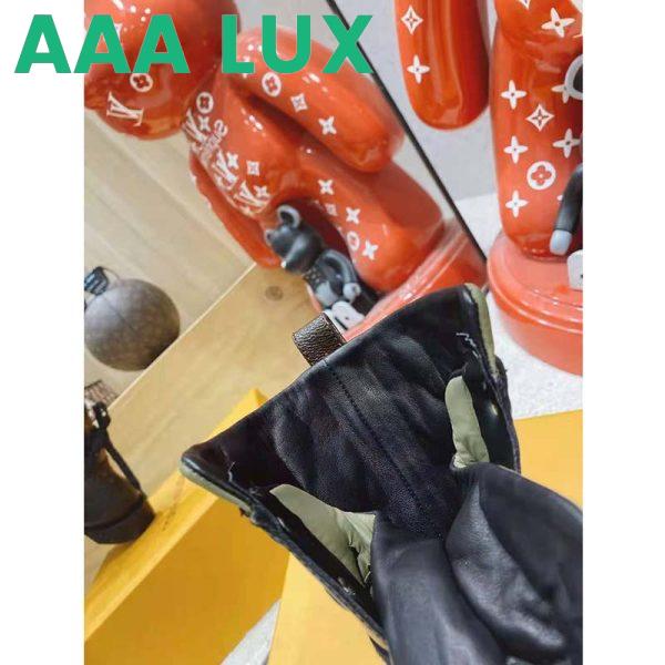Replica Louis Vuitton LV Women Laureate Platform Desert Boot Khaki Green Embroidered Nylon Suede Calf 11