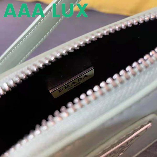 Replica Prada Women Brushed Leather Mini-Bag-Aqua 9