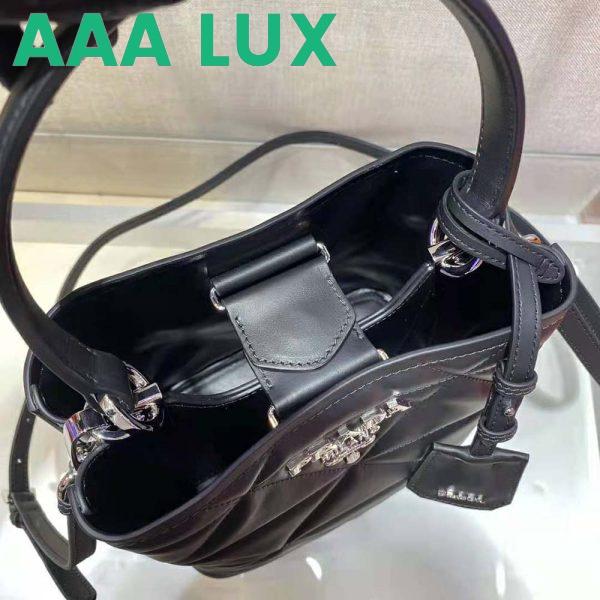 Replica Prada Women Bucket Design Spectrum Leather Bag-Black 9