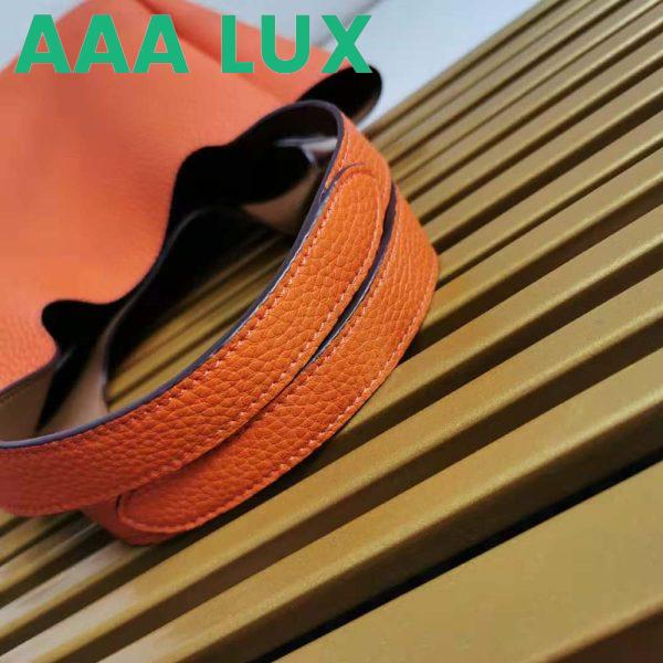 Replica Prada Women Calf Leather Handbag-Orange 8
