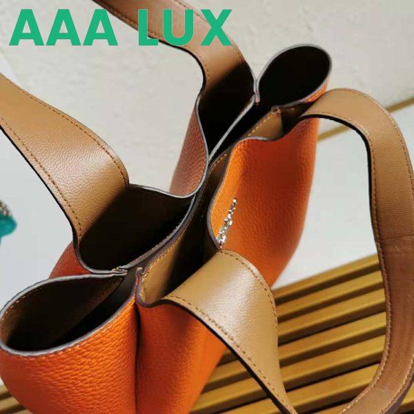 Replica Prada Women Calf Leather Handbag-Orange 11