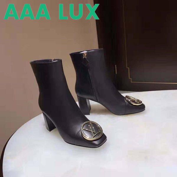 Replica Louis Vuitton LV Women Madeleine Ankle Boot Soft Black Calf Leather 7.5 cm Heel 3