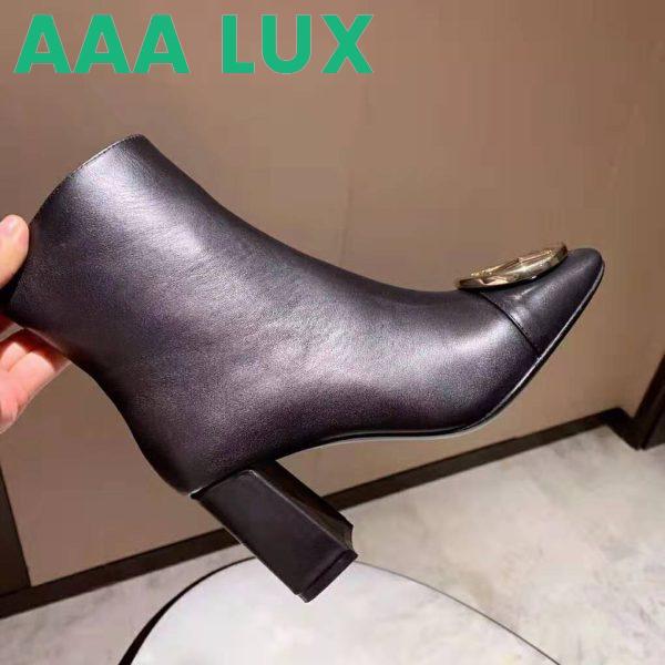 Replica Louis Vuitton LV Women Madeleine Ankle Boot Soft Black Calf Leather 7.5 cm Heel 6