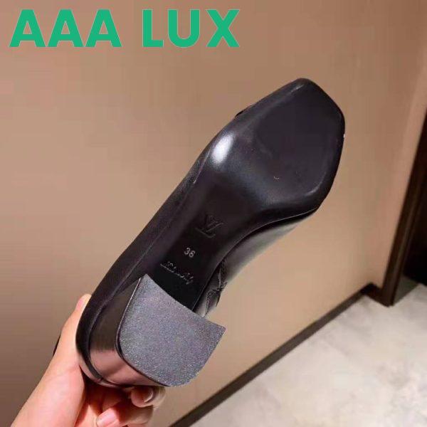 Replica Louis Vuitton LV Women Madeleine Ankle Boot Soft Black Calf Leather 7.5 cm Heel 10