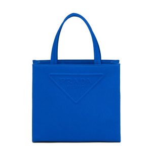 Replica Prada Women Drill Tote Handles Bag-Blue
