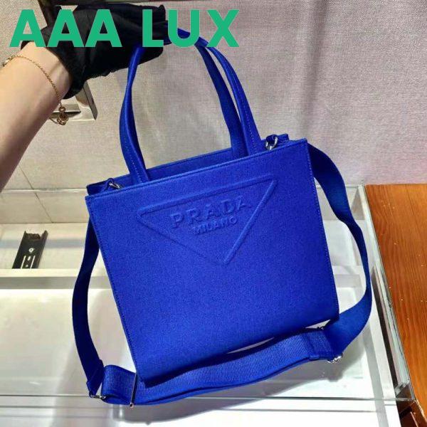 Replica Prada Women Drill Tote Handles Bag-Blue 6
